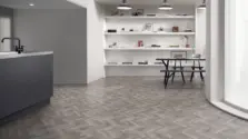View of Alpine Oak Small Parquet luxury vinyl tile by Amtico