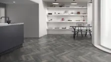 View of Lock Oak Large Parquet luxury vinyl tile by Amtico