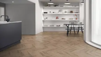 View of Toulouse Oak Large Parquet luxury vinyl tile by Amtico