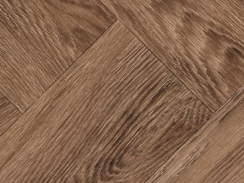 View of Bordeaux Oak Small Parquet luxury vinyl tile by Amtico