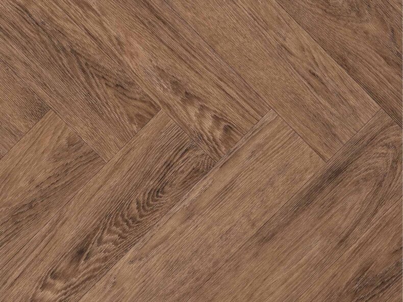 View of Bordeaux Oak Small Parquet luxury vinyl tile by Amtico