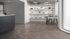 View of Versailles Oak Large Parquet luxury vinyl tile by Amtico