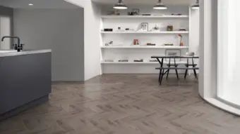 View of Versailles Oak Large Parquet luxury vinyl tile by Amtico