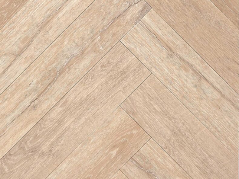 View of Clowes Oak Small Parquet luxury vinyl tile by Amtico