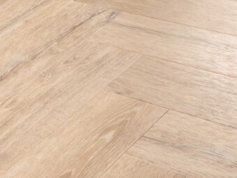 View of Clowes Oak Small Parquet luxury vinyl tile by Amtico