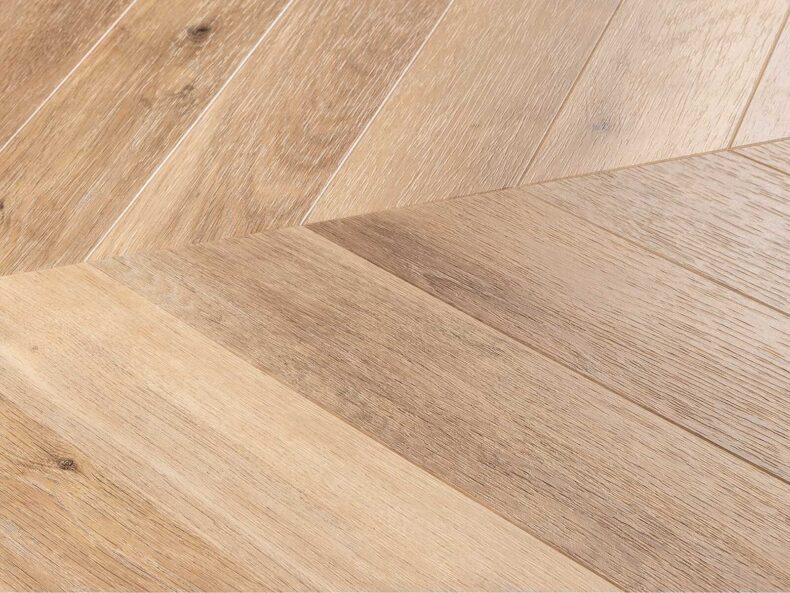 View of Buxton Oak Large Parquet luxury vinyl tile by Amtico