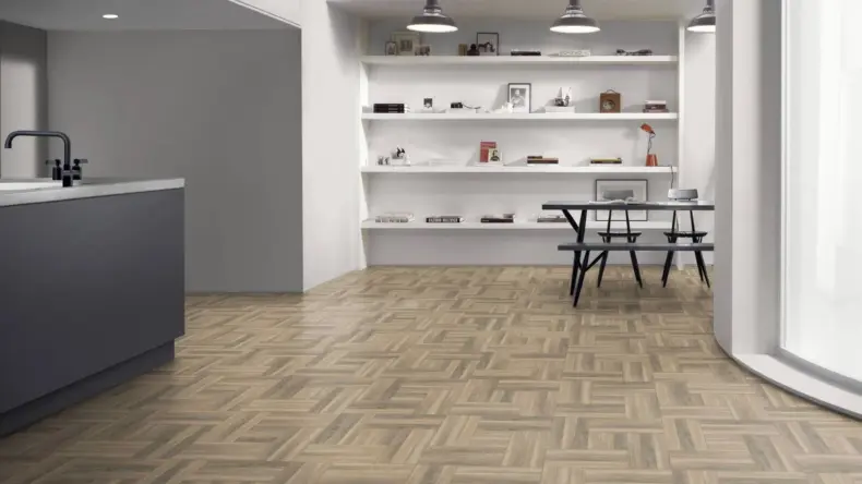 View of Marlow Oak Pattern luxury vinyl tile by Amtico