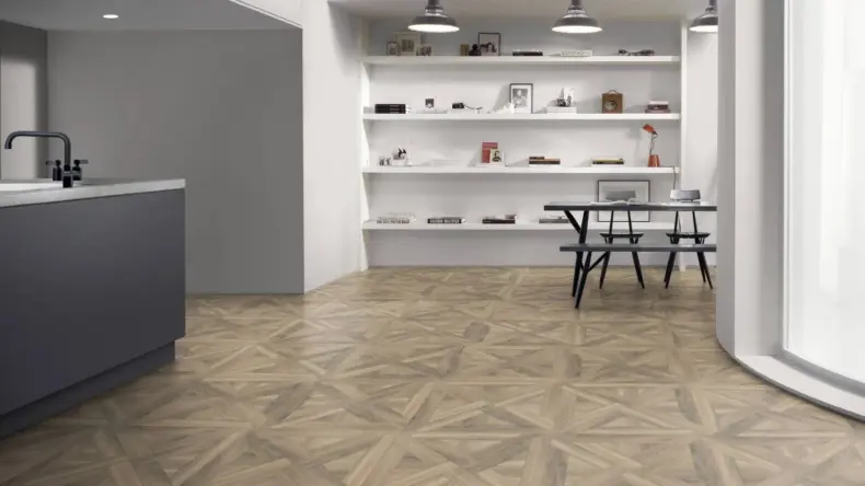 View of Marlow Oak Pattern luxury vinyl tile by Amtico