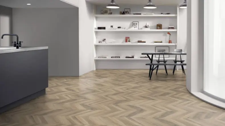 View of Marlow Oak Pattern luxury vinyl tile by Amtico