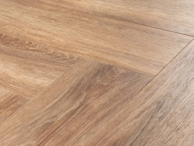 View of Darley Oak Large Parquet luxury vinyl tile by Amtico