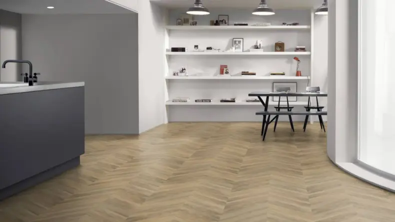 View of Darley Oak Pattern luxury vinyl tile by Amtico