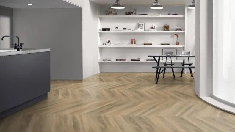 View of Darley Oak Pattern luxury vinyl tile by Amtico