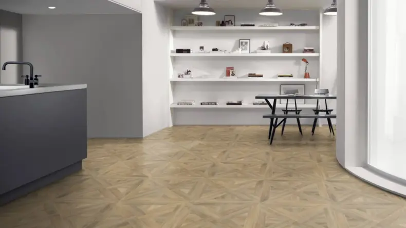 View of Darley Oak Pattern luxury vinyl tile by Amtico