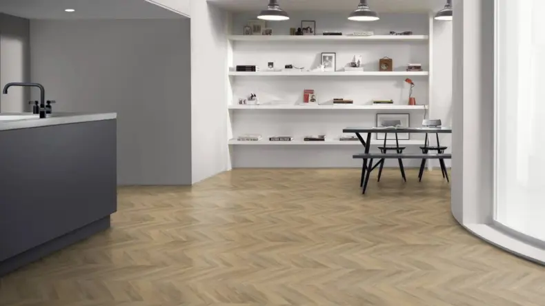 View of Darley Oak Pattern luxury vinyl tile by Amtico