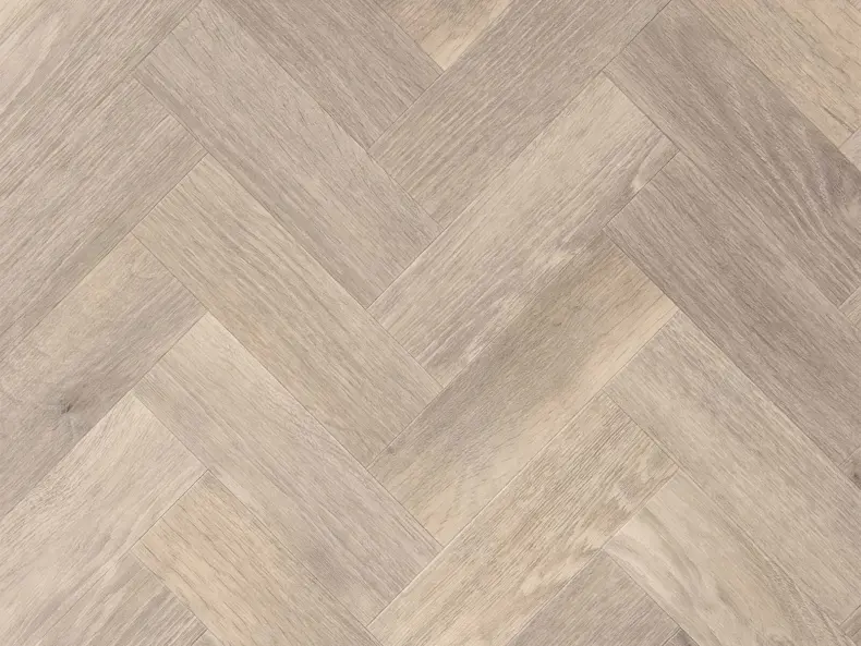 View of Friston Oak Small Parquet luxury vinyl tile by Amtico