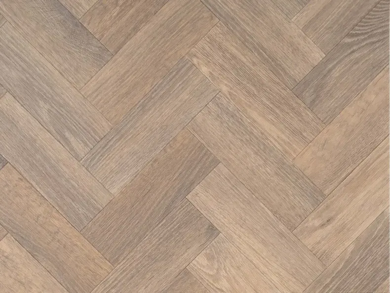 View of Hamsterley Oak Large Parquet luxury vinyl tile by Amtico