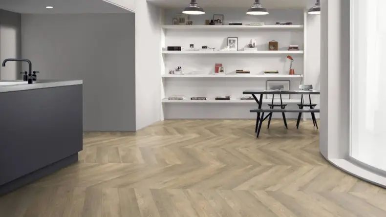 View of Kirby Oak Pattern luxury vinyl tile by Amtico