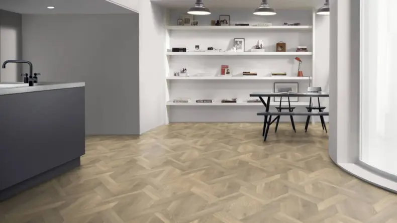 View of Kirby Oak Pattern luxury vinyl tile by Amtico