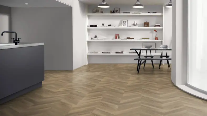 View of Hackfall Oak Pattern luxury vinyl tile by Amtico