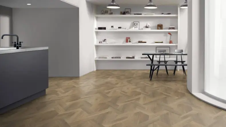 View of Hackfall Oak Pattern luxury vinyl tile by Amtico