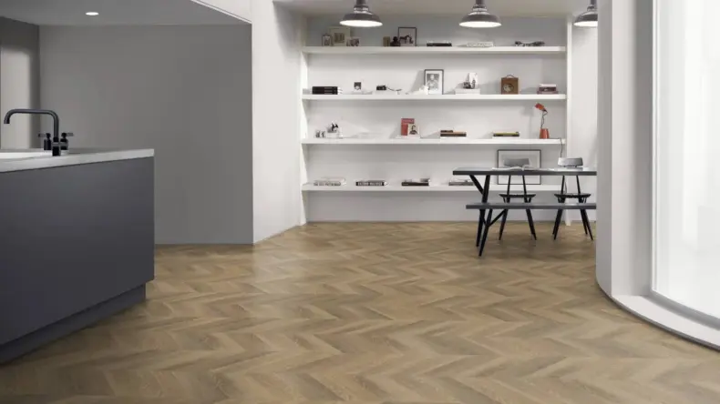 View of Hackfall Oak Pattern luxury vinyl tile by Amtico