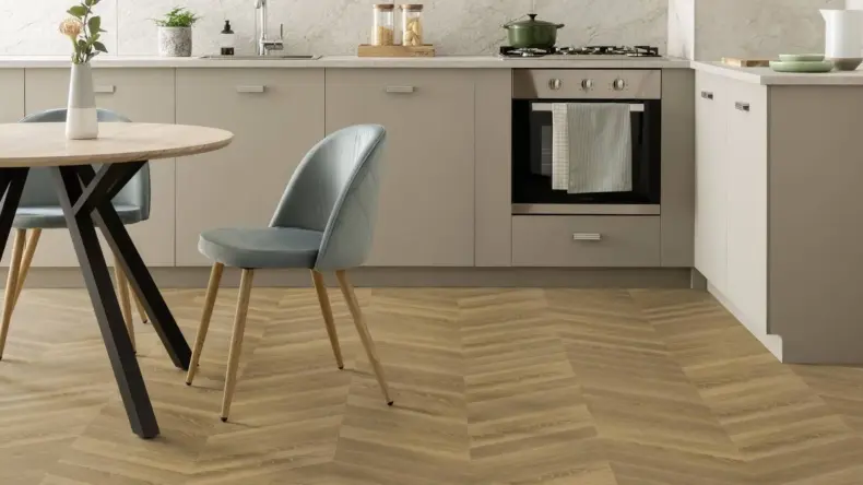 View of Yarncliff Oak Pattern luxury vinyl tile by Amtico