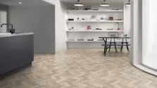 View of Laughton Oak Small Parquet luxury vinyl tile by Amtico