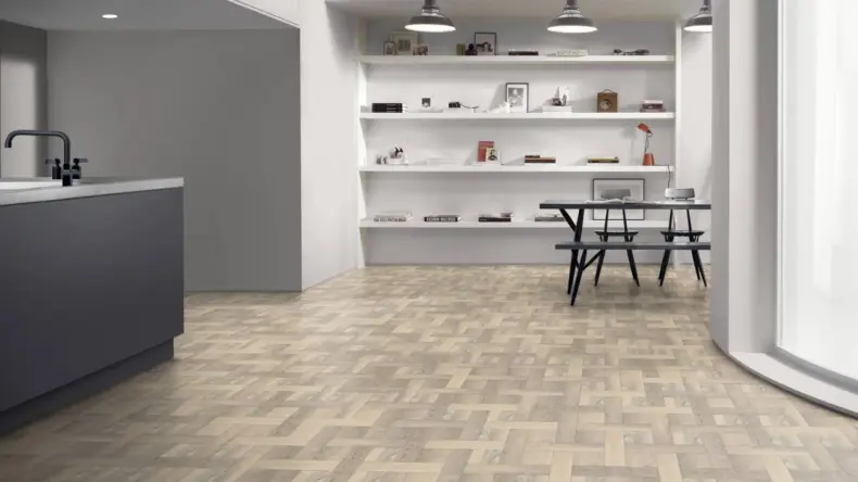 View of Laughton Oak Pattern luxury vinyl tile by Amtico