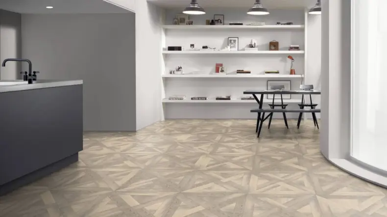 View of Laughton Oak Pattern luxury vinyl tile by Amtico