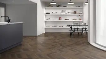 View of Tay Oak Pattern luxury vinyl tile by Amtico