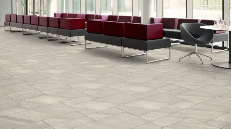 View of Berkwell Stone luxury vinyl tile by Amtico