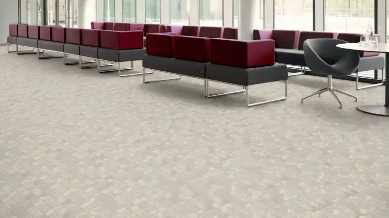 View of Berkwell Stone luxury vinyl tile by Amtico