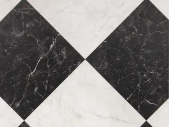 View of Bianco Classic Marble luxury vinyl tile by Amtico