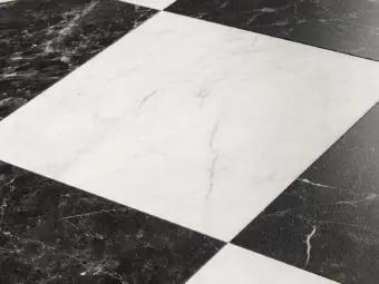 View of Bianco Classic Marble luxury vinyl tile by Amtico