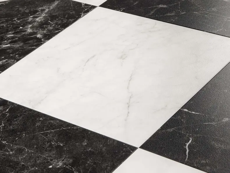 View of Bianco Classic Marble luxury vinyl tile by Amtico