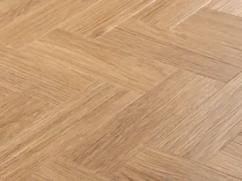 View of Amber Oak in Small Parquet luxury vinyl tile by Amtico