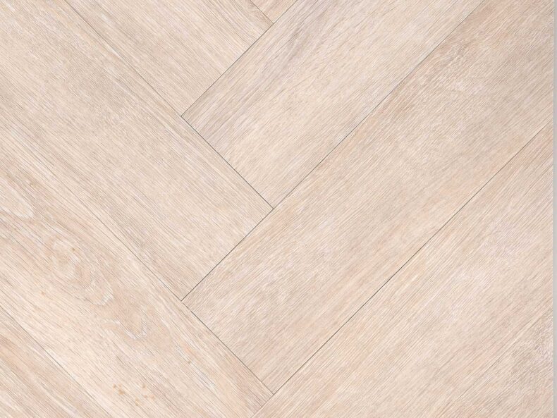 View of Shell Oak in Small Parquet luxury vinyl tile by Amtico