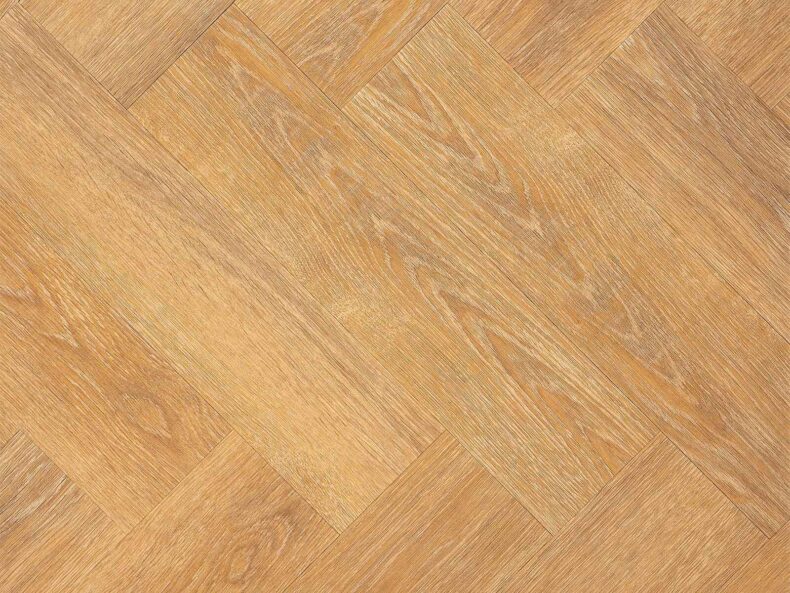 View of Boardwalk Oak in Small Parquet luxury vinyl tile by Amtico