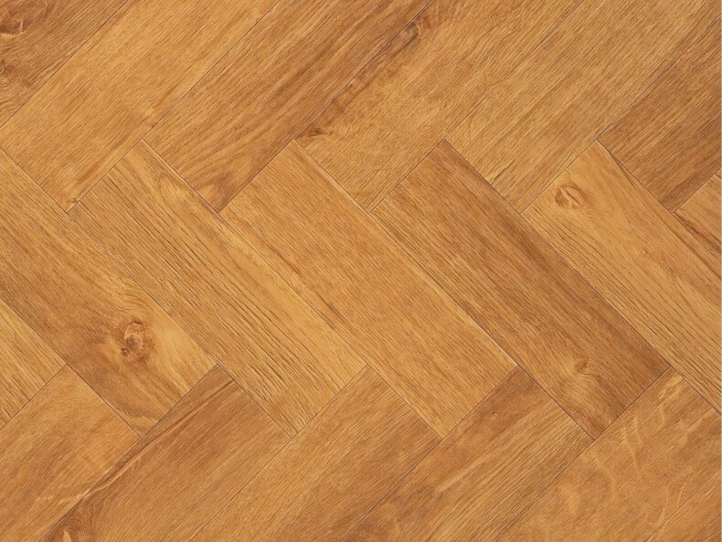 View of Rural Oak in Small Parquet luxury vinyl tile by Amtico