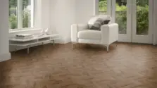 View of Bureau Oak in Small Parquet luxury vinyl tile by Amtico