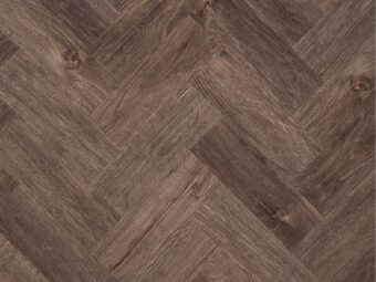 View of Native Grey Wood in Small Parquet luxury vinyl tile by Amtico