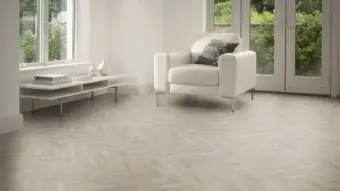 View of Gotland Oak in Large Parquet luxury vinyl tile by Amtico