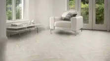 View of Dusted Oak in Large Parquet luxury vinyl tile by Amtico