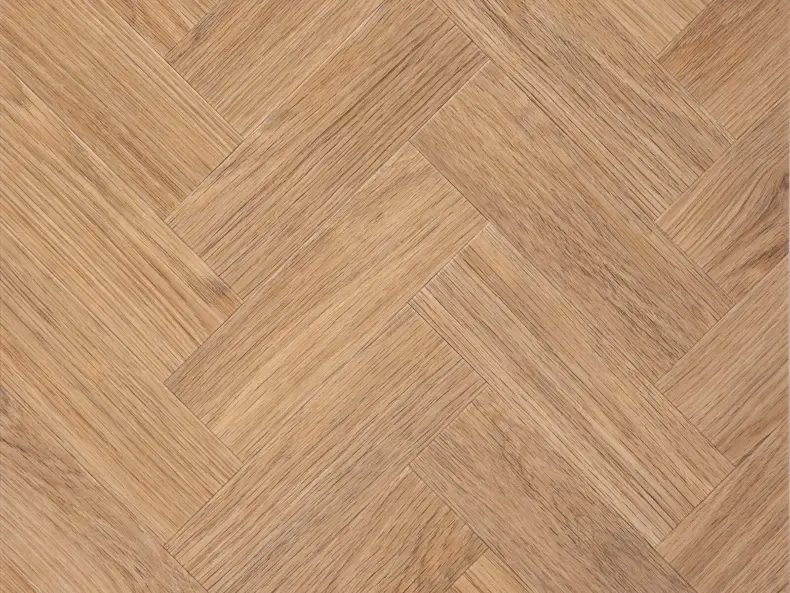 View of Amber Oak in Large Parquet luxury vinyl tile by Amtico