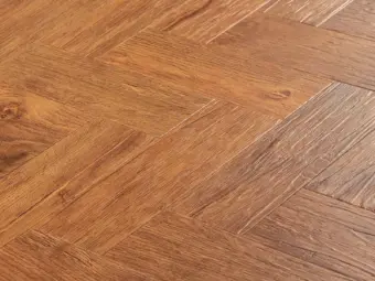 View of Carved Oak in Large Parquet luxury vinyl tile by Amtico