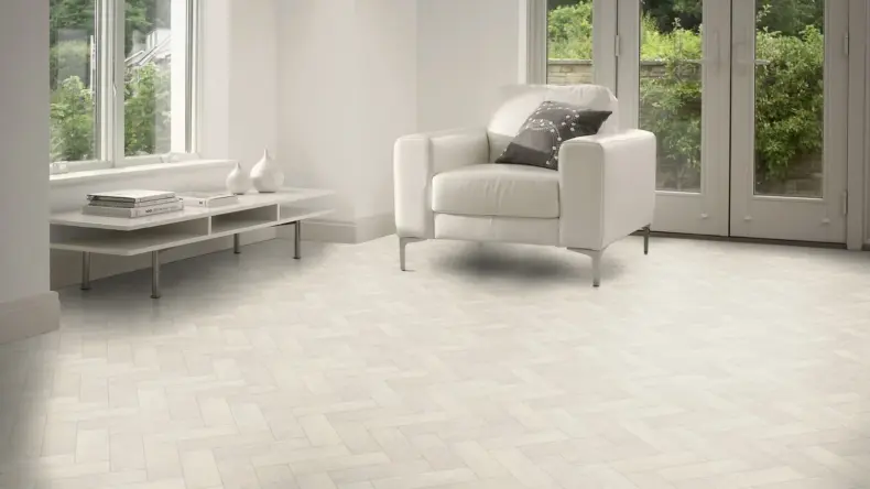 View of Ammonite in Small Parquet luxury vinyl tile by Amtico