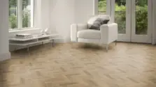 View of Alta Oak in Small Parquet luxury vinyl tile by Amtico