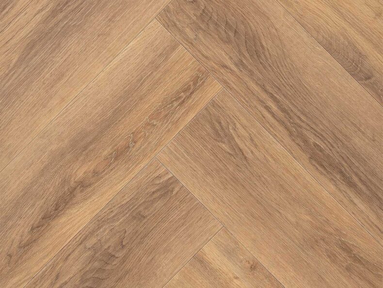 View of Larvik Oak in Small Parquet luxury vinyl tile by Amtico