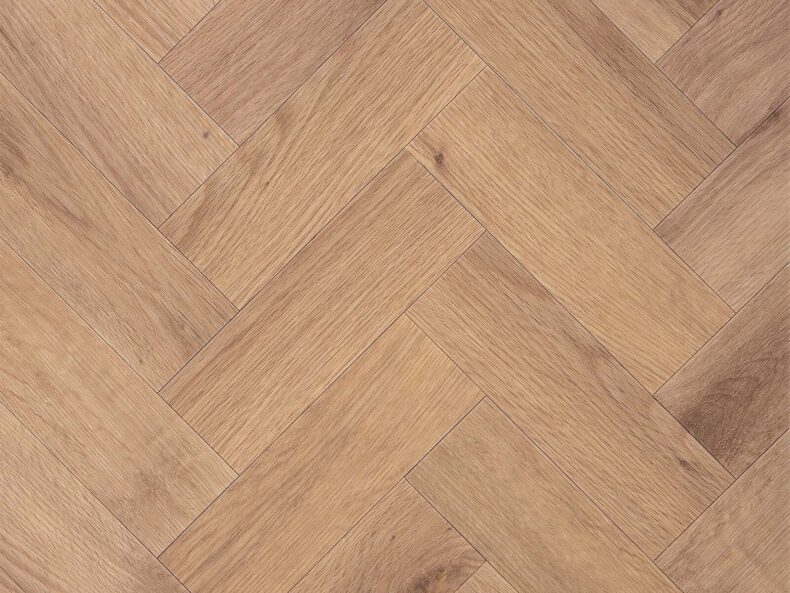 View of Skara Oak in Small Parquet luxury vinyl tile by Amtico