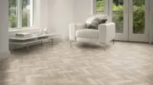 View of Foreshore Oak in Small Parquet luxury vinyl tile by Amtico